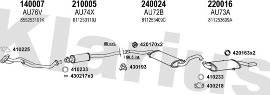 Klarius 940322E - Система випуску ОГ autocars.com.ua