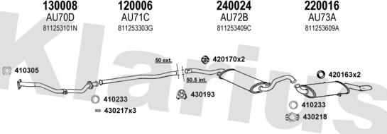 Klarius 940333E - Система випуску ОГ autocars.com.ua