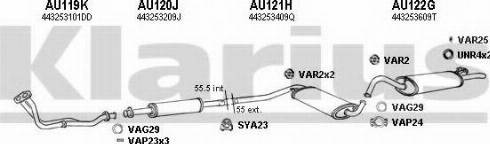 Klarius 940338U - Система випуску ОГ autocars.com.ua
