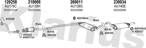 Klarius 940352E - Система випуску ОГ autocars.com.ua