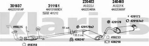 Klarius 940378E - Система випуску ОГ autocars.com.ua