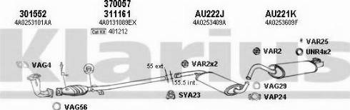 Klarius 940380U - Система випуску ОГ autocars.com.ua