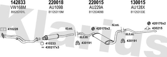 Klarius 940413E - Система випуску ОГ autocars.com.ua