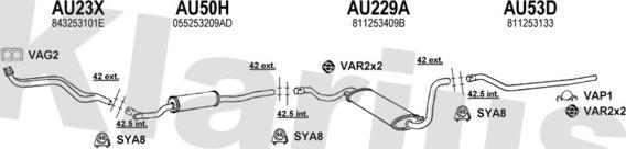 Klarius 940417U - Система випуску ОГ autocars.com.ua