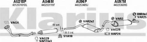 Klarius 940431U - Система випуску ОГ autocars.com.ua