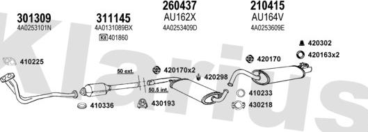 Klarius 940446E - Система випуску ОГ autocars.com.ua