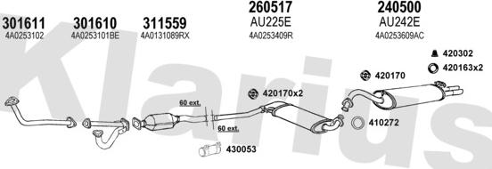 Klarius 940448E - Система випуску ОГ autocars.com.ua