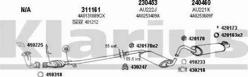 Klarius 940452E - Система випуску ОГ autocars.com.ua