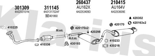 Klarius 940470E - Система випуску ОГ autocars.com.ua