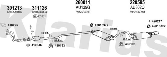 Klarius 940471E - Система выпуска ОГ avtokuzovplus.com.ua