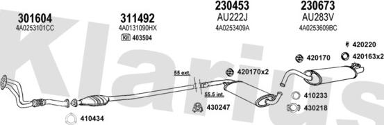 Klarius 940474E - Система випуску ОГ autocars.com.ua