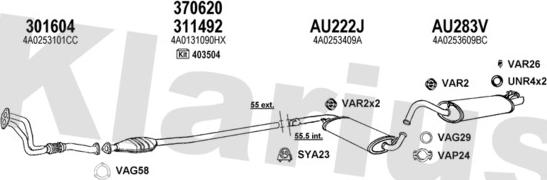 Klarius 940474U - Система випуску ОГ autocars.com.ua