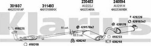 Klarius 940475E - Система випуску ОГ autocars.com.ua