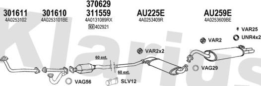 Klarius 940477U - Система випуску ОГ autocars.com.ua