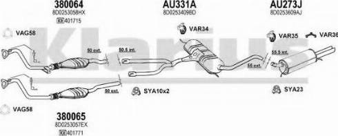 Klarius 940494U - Система випуску ОГ autocars.com.ua