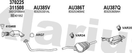 Klarius 940497U - Система випуску ОГ autocars.com.ua