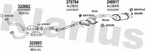 Klarius 940503E - Система випуску ОГ autocars.com.ua