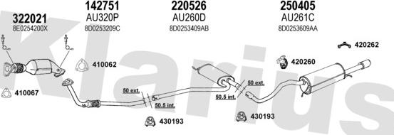 Klarius 940506E - Система випуску ОГ autocars.com.ua