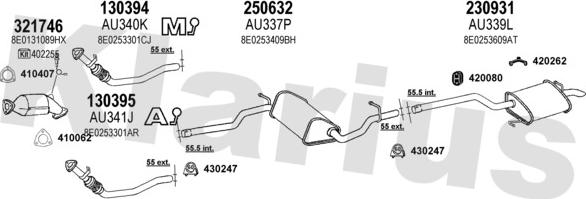 Klarius 940513E - Система випуску ОГ autocars.com.ua