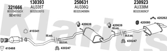 Klarius 940515E - Система випуску ОГ autocars.com.ua