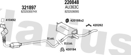 Klarius 940544E - Система випуску ОГ autocars.com.ua