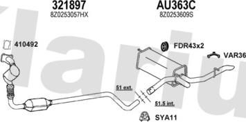 Klarius 940544U - Система випуску ОГ autocars.com.ua