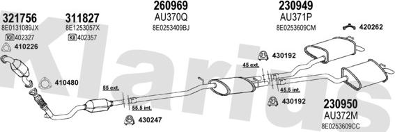 Klarius 940606E - Система випуску ОГ autocars.com.ua