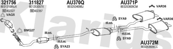 Klarius 940606U - Система випуску ОГ autocars.com.ua