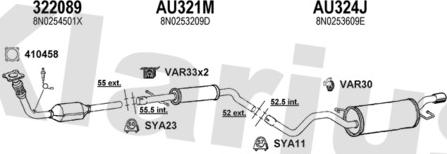 Klarius 940636U - Система випуску ОГ autocars.com.ua