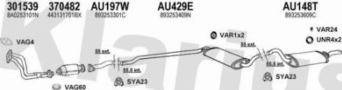 Klarius 940655U - Система випуску ОГ autocars.com.ua