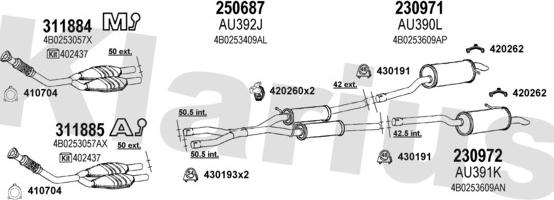 Klarius 940662E - Система випуску ОГ autocars.com.ua