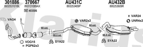 Klarius 940669U - Система випуску ОГ autocars.com.ua