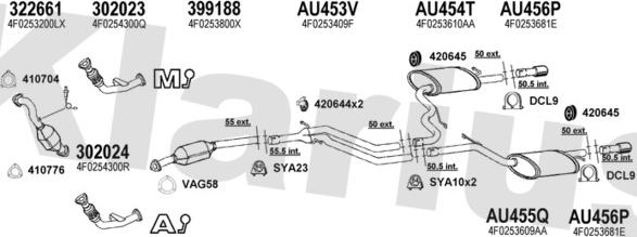 Klarius 940757U - Система випуску ОГ autocars.com.ua