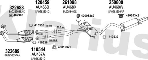Klarius 940767E - Система випуску ОГ autocars.com.ua