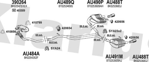 Klarius 940803U - Система випуску ОГ autocars.com.ua