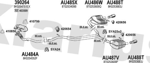 Klarius 940806U - Система випуску ОГ autocars.com.ua