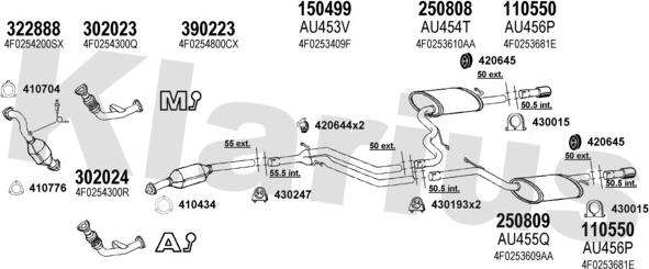 Klarius 940828E - Система випуску ОГ autocars.com.ua