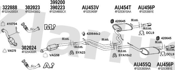 Klarius 940828U - Система випуску ОГ autocars.com.ua