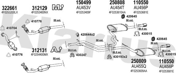 Klarius 940832E - Система випуску ОГ autocars.com.ua