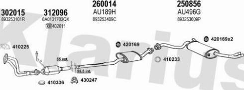 Klarius 940836E - Система випуску ОГ autocars.com.ua