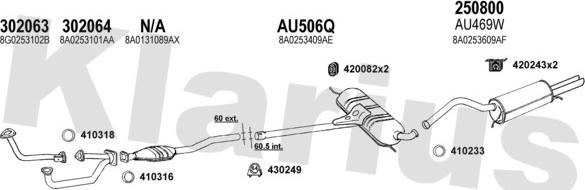 Klarius 940842E - Система випуску ОГ autocars.com.ua