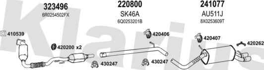 Klarius 940844E - Система випуску ОГ autocars.com.ua