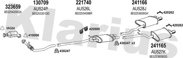 Klarius 940871E - Система випуску ОГ autocars.com.ua