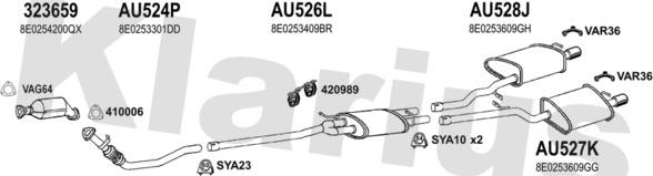 Klarius 940871U - Система випуску ОГ autocars.com.ua