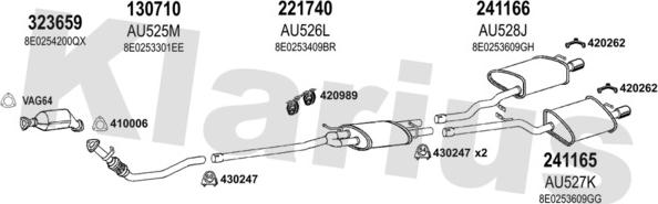 Klarius 940872E - Система випуску ОГ autocars.com.ua