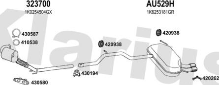 Klarius 940876E - Система випуску ОГ autocars.com.ua