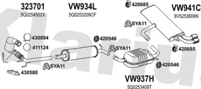 Klarius 940886U - Система випуску ОГ autocars.com.ua