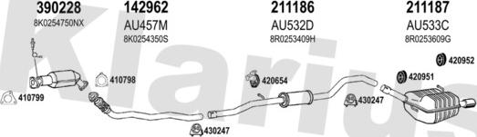 Klarius 940888E - Система випуску ОГ autocars.com.ua