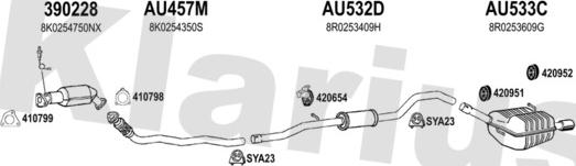 Klarius 940888U - Система випуску ОГ autocars.com.ua