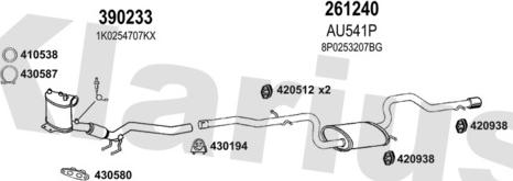 Klarius 940898E - Система випуску ОГ autocars.com.ua